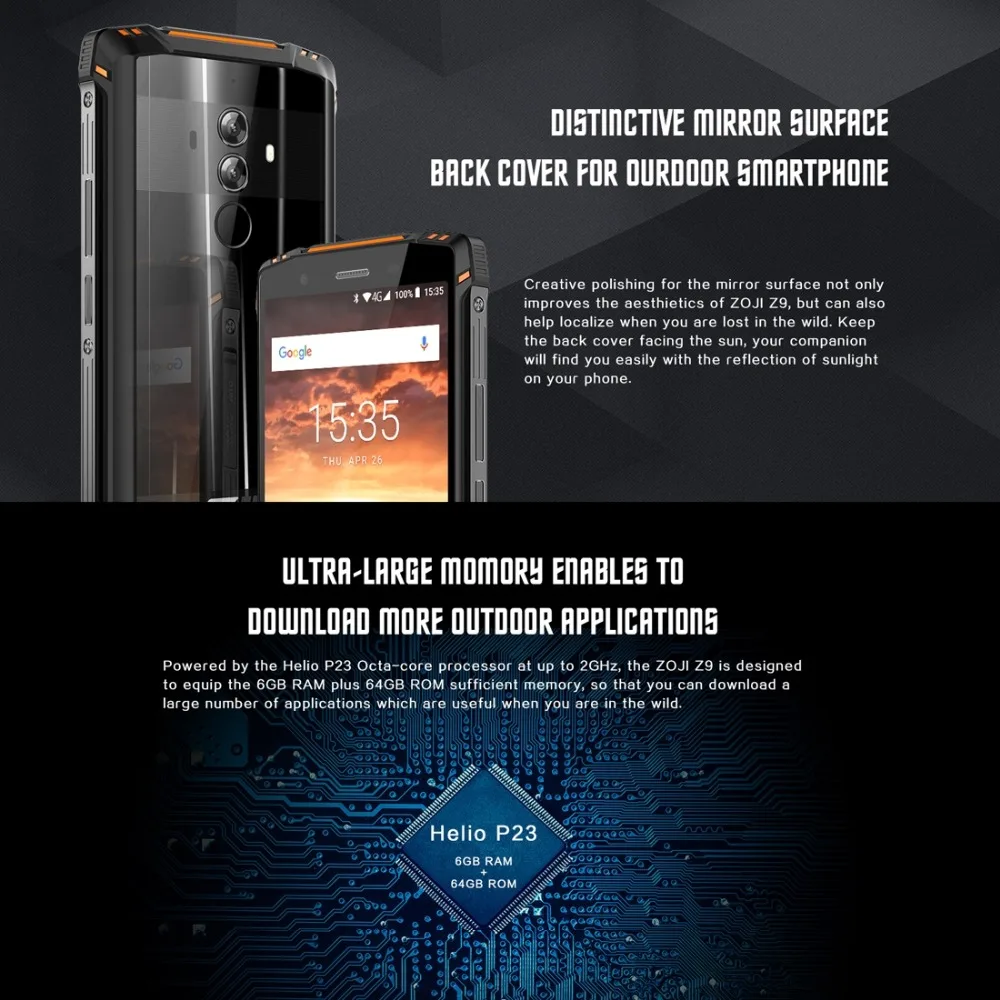 HOMTOM, ZOJI Z9, 4G, тройная защита, мобильные телефоны, Android 8,1, 6 ГБ+ 64 ГБ, MTK6763, восьмиядерный смартфон, 720 P, 5,7 дюйма, мобильный телефон