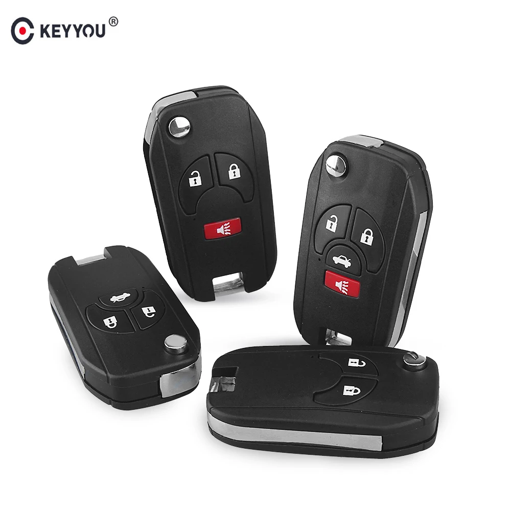 Сменный Чехол для автомобильного ключа брелока KEYYOU с 2/3/4 кнопками Nissan Versa Sentra Altima