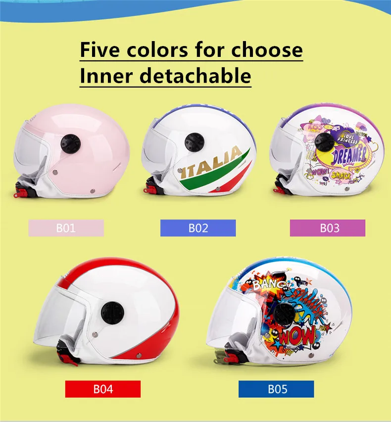 ECE утверждения летние мотоциклетный шлем для Дышащие Короткие Детские мотокросс