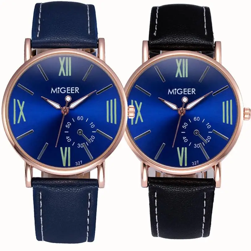 

Business Mens Watches Casual Luxury Crocodile Leather strap Men Blue Ray Glass Quartz Watch Fashion Clock Relogio Masculino #C