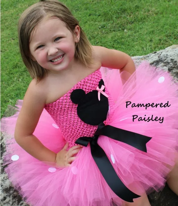 Милые розовые платья для девочек платье-пачка с вязаным крючком Двухслойное