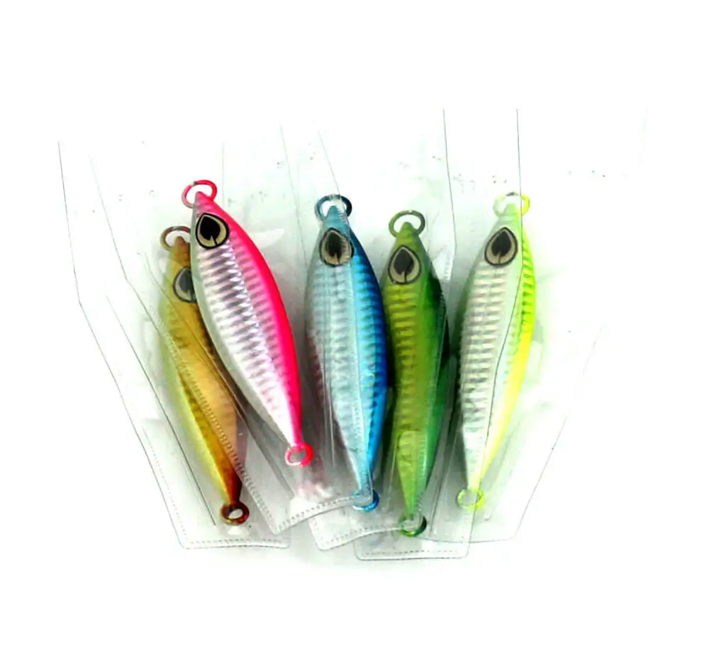 

5pcs Micro Jigs Butterfly Metal Jig Luminous Fishing Lure 20g Snapper Slow Lures Crankbait Deep Water Saltwater Freshwater Baits