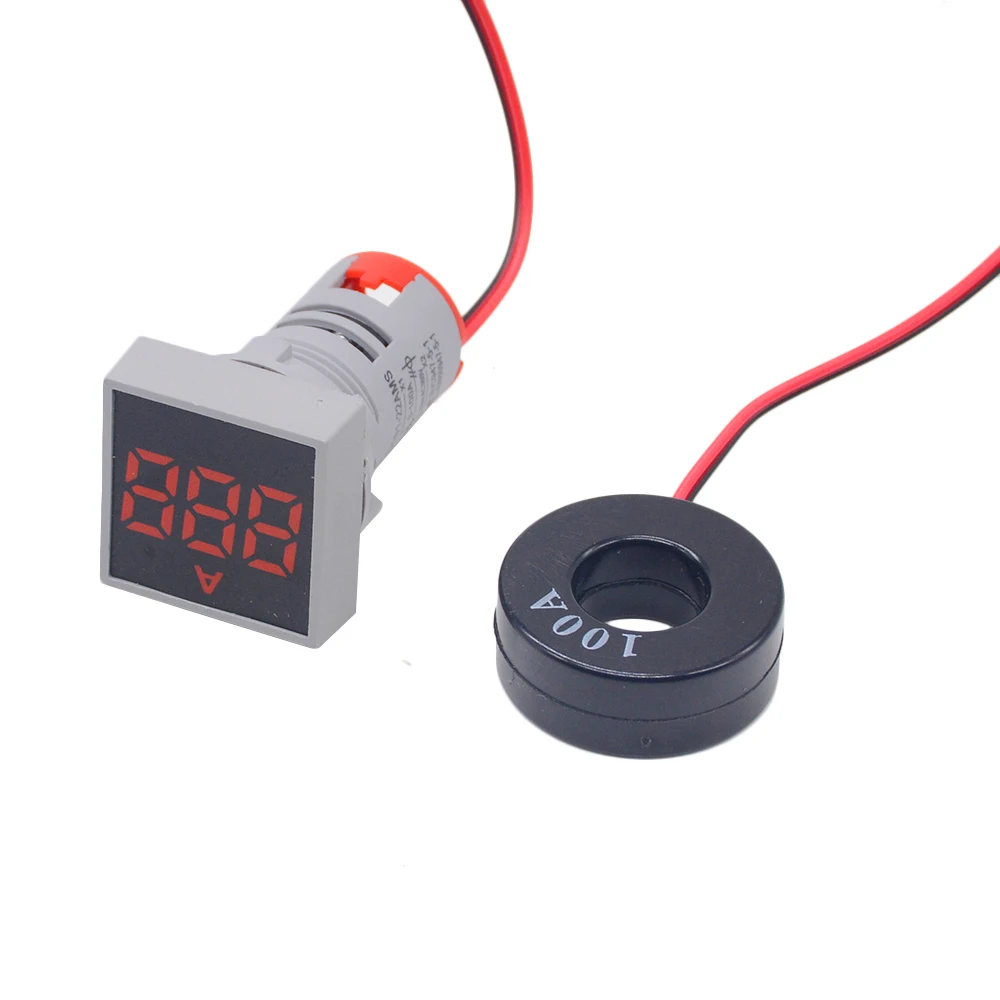 22 мм AC20-500V 0-100A цифровой светодиодный вольтметр измеритель напряжения индикатор пилотный светильник Амперметр тестер тока Датчик авто