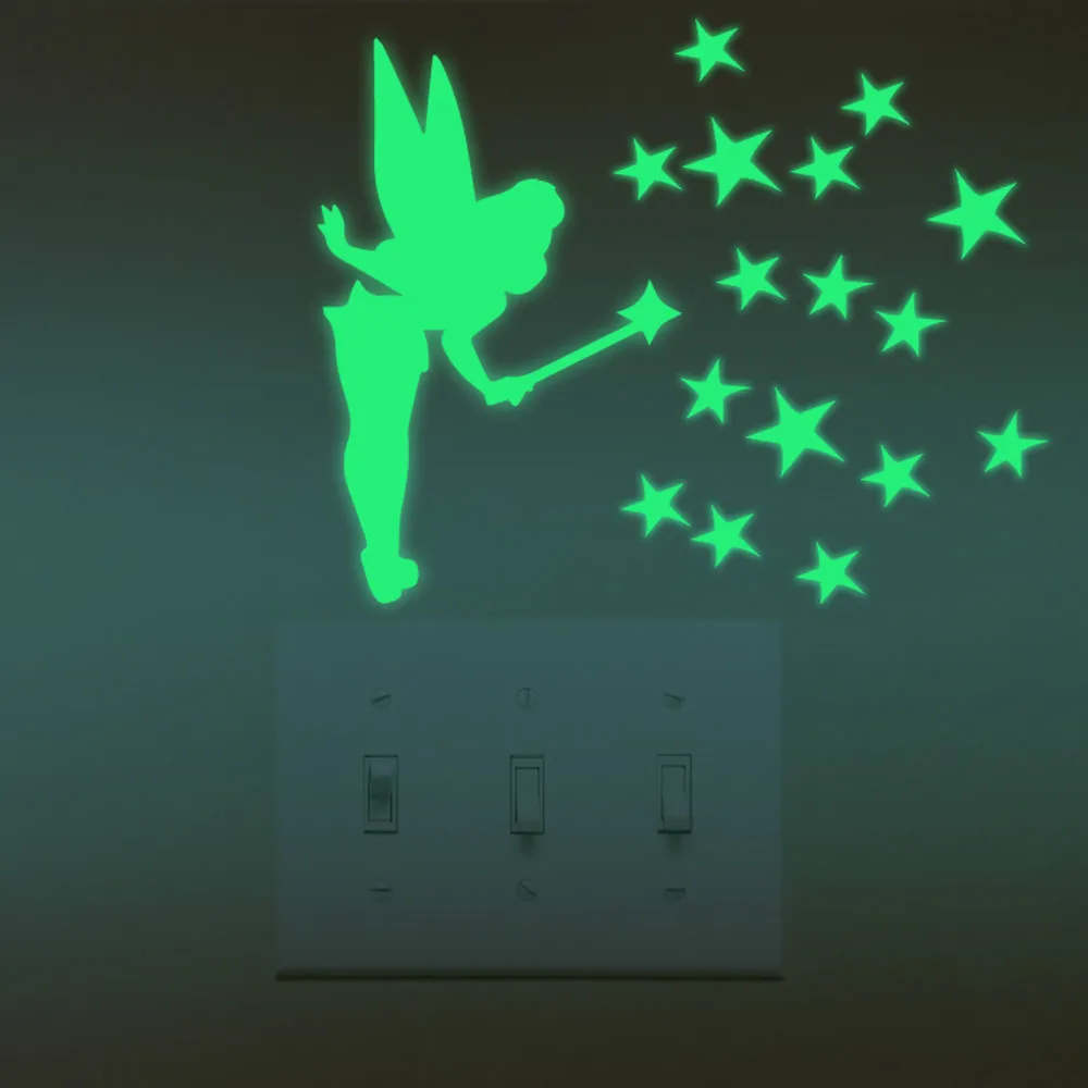 Светящиеся наклейки ночь в темноте красивые фотообои 3D домашний декор для