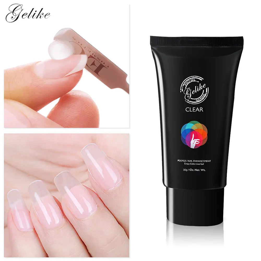 Акриловый полигель для ногтей glike 30 г УФ гель наращивания лак|gel nail uv|nail uvbuilder gel |