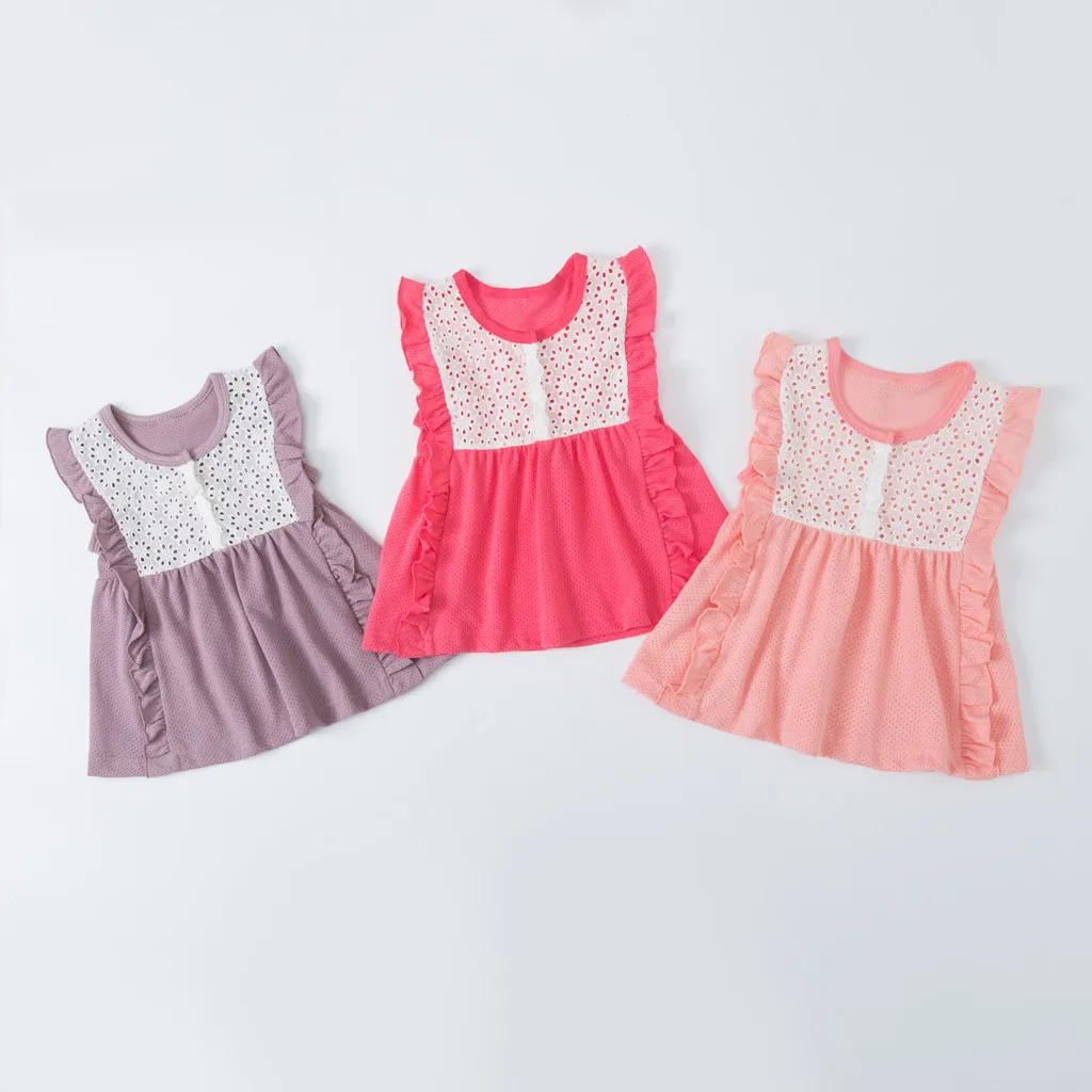 Baby Kids Girls Toddler Ruched Patchwork Tulle Lace Party Princess Dresses girls clothes Vintage Infant Newborn Dress #EW | Детская