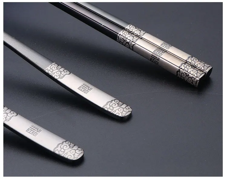 3pcs/set 304 Stainless Steel Flatware Set Spoon Fork Chopstick Dinner Tableware Kitchen Accessories Western Fork Set PN 007