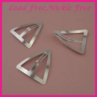 20pcs 6 0cm sliver large metal triangle hair clips for womens girls snap clips hairpins side hair barrettes for thick hair