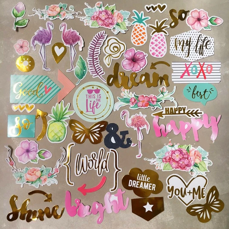 49 фотографий фольга фламинго Золотая высечка бумага для скрапбукинга сделай сам