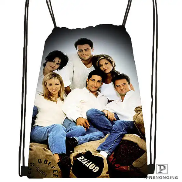 Custom friends Drawstring рюкзак сумка милый рюкзак дети ранец(черная спинка) 31x40 см#2018611-1(7 - Цвет: Drawstring Backpack