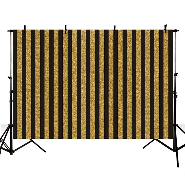 

Vinyl cloth black and golden photography backdrops for kids baby wedding photo studio portrait backgrounds lv-166