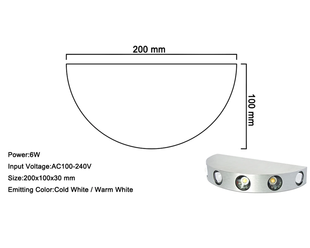 

6W Wall Lam Modern Indoor Outdoor Lamp 85-265V LED Living room Hallway Stairs Sconce Bedroom Light Creative Decoration Lighting