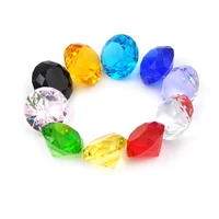 clear diamond crystal faceted cut shape decor multicolor paperweights glass giant diamond jewel craft gem home display gift