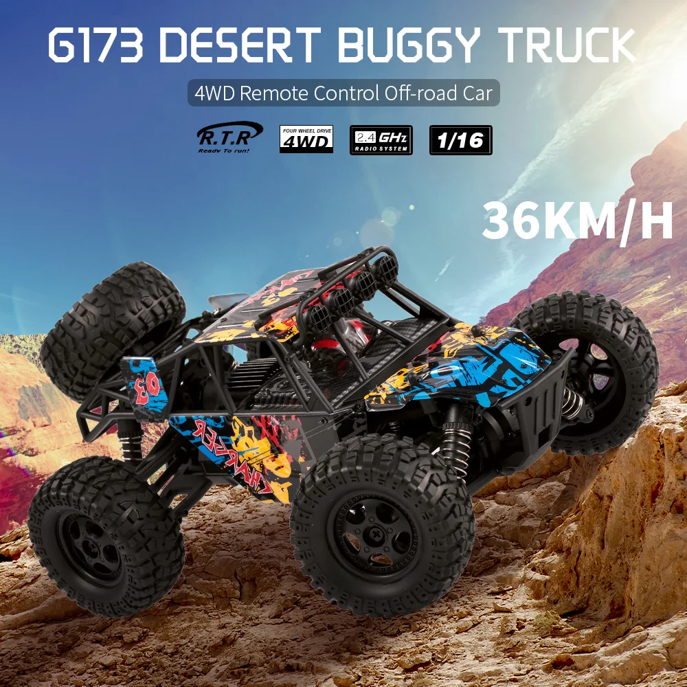 G173 1/16 2 4 г 4WD независимая подвеска 36 км/ч высокий гоночный скоростной автомобиль