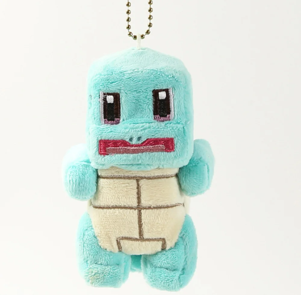 Squirtle Квист PKC Bulbasaur Charmander медленный Magikarp электрод белки Eevee 2,5-" 6-13 см Брелок-плюшевая кукла подвеска-GYNN - Цвет: Squirtle