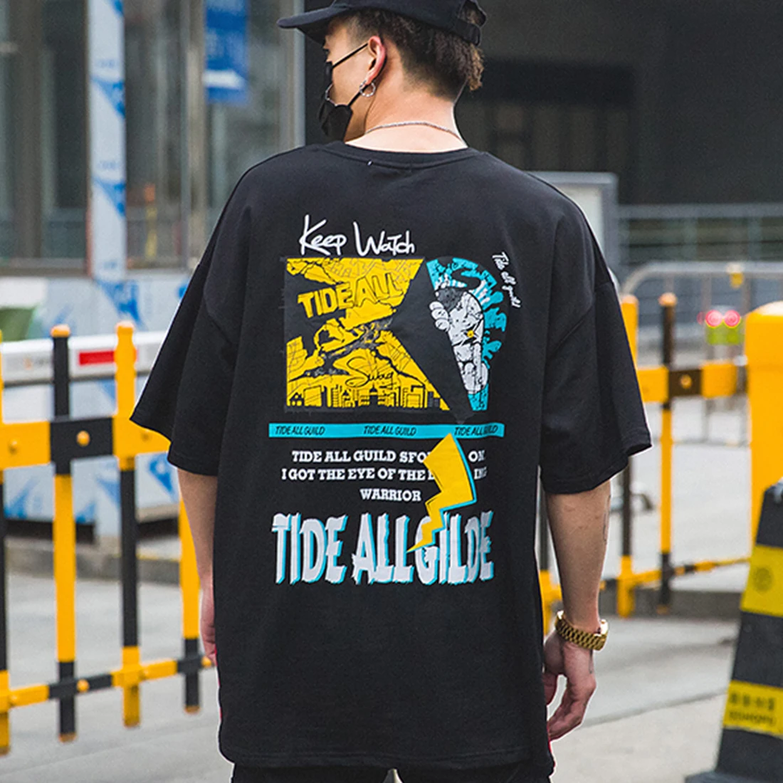 Aelfric Eden Swag Keep Watch футболка с принтом молнии мужская повседневная Уличная Футболка