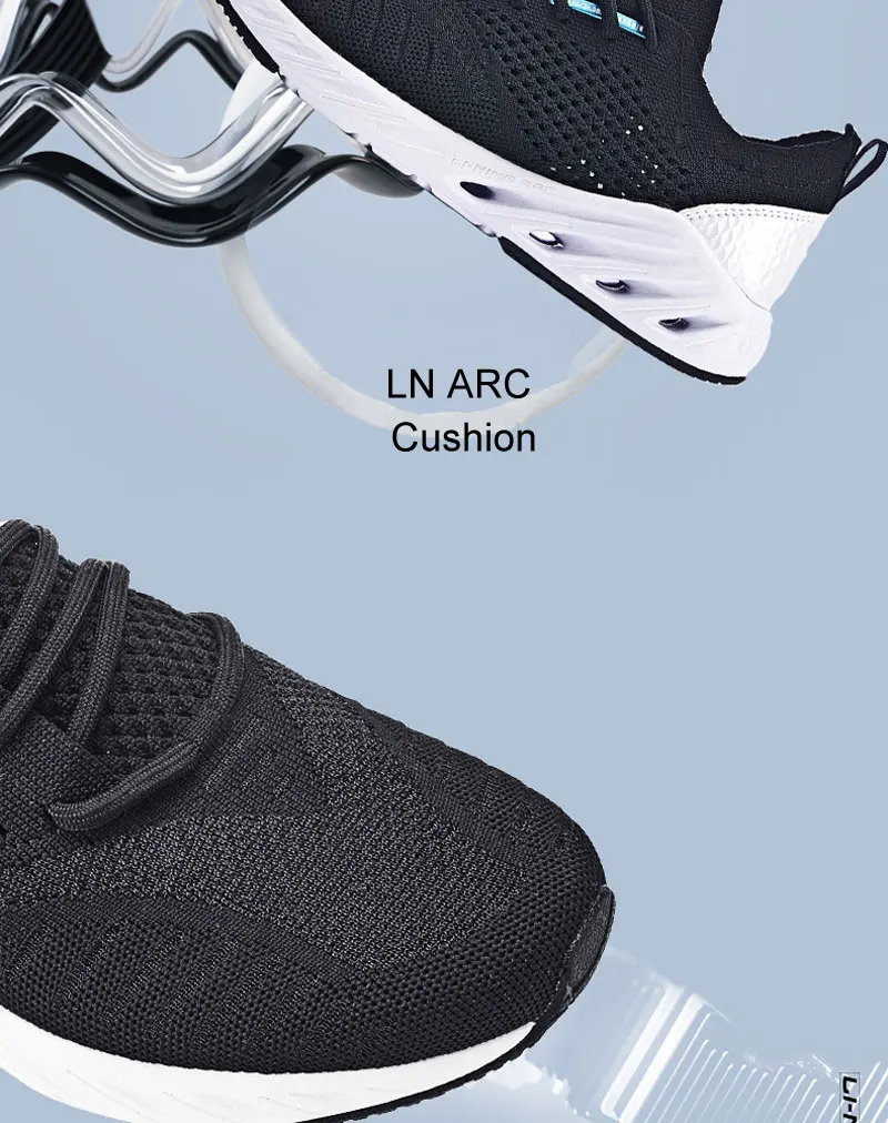 Li-Ning/женские LN-ARC кроссовки для бега с подкладкой из одноцветной пряжи; дышащая Спортивная обувь; кроссовки, напоминающие носок; ARHP048 XYP923
