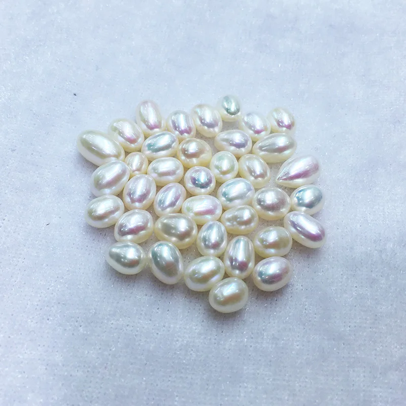 4 pcs water drop shape Natural freshwater Pearl beads High quality made for DIY women's necklace jewelry 4-5 5-6 6-7mm | Украшения и