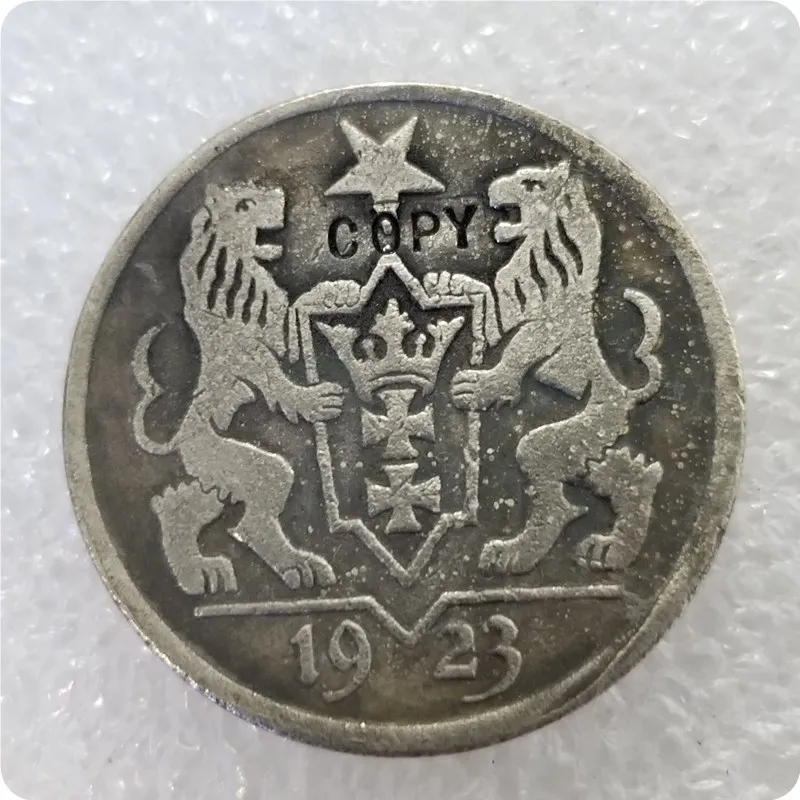 Памятные монеты DANZIG 2 GULDEN 1923 копия монет монет|Безвалютные монеты| |