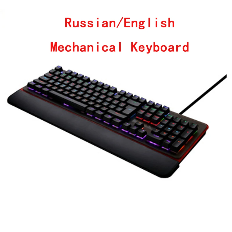 Зеленая ось Механическая игровая клавиатура 12 цветов RGB светодиодный подсветка