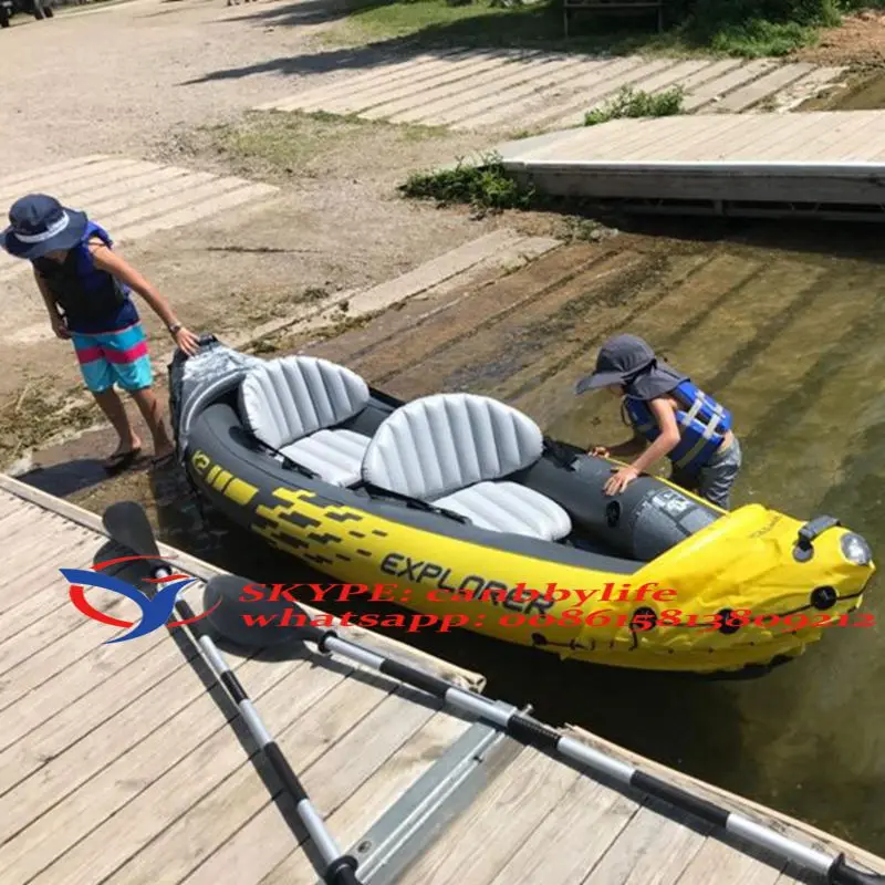 351 см Intex K2 Explorer два человека сидячий надувной каяк 2 Море Река Озеро весло Рыбалка