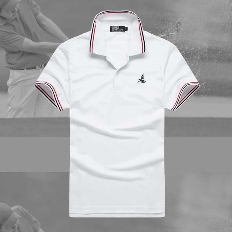 ЛАКИ Мужчины Футболка Поло 2016 Летний Новый Твердые Вязать Тонкий Homme Camisa Masculina