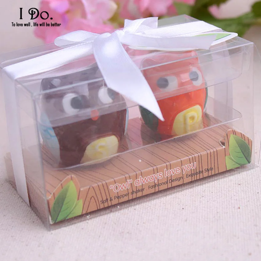 Бесплатная доставка милый шейкер соли и перца свадебные сувениры подарки для