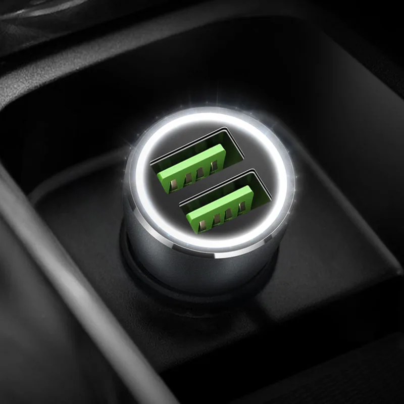 Двойное автомобильное зарядное устройство QC3.0 Интеллектуальное Быстрое с