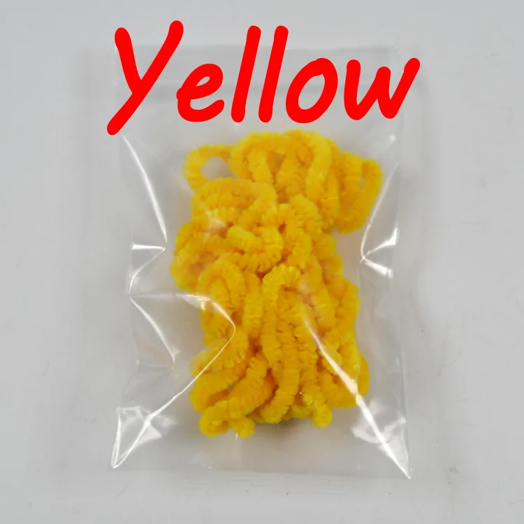 yellow Bimoo 2 м для ловли нахлыстом шерстяной червь для ловли нахлыстом Стример Летать Связывание чеенил толщиной 3 мм~ 5 мм оливковый белый розовый зеленый красный коричневый и т. Д - Цвет: yellow