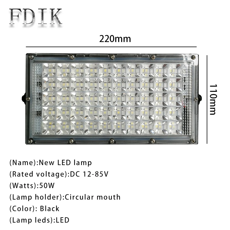 Уличный штатив светодиодный прожекторы 12 85 V IP66 Водонепроницаемый 50 W Ultra яркий