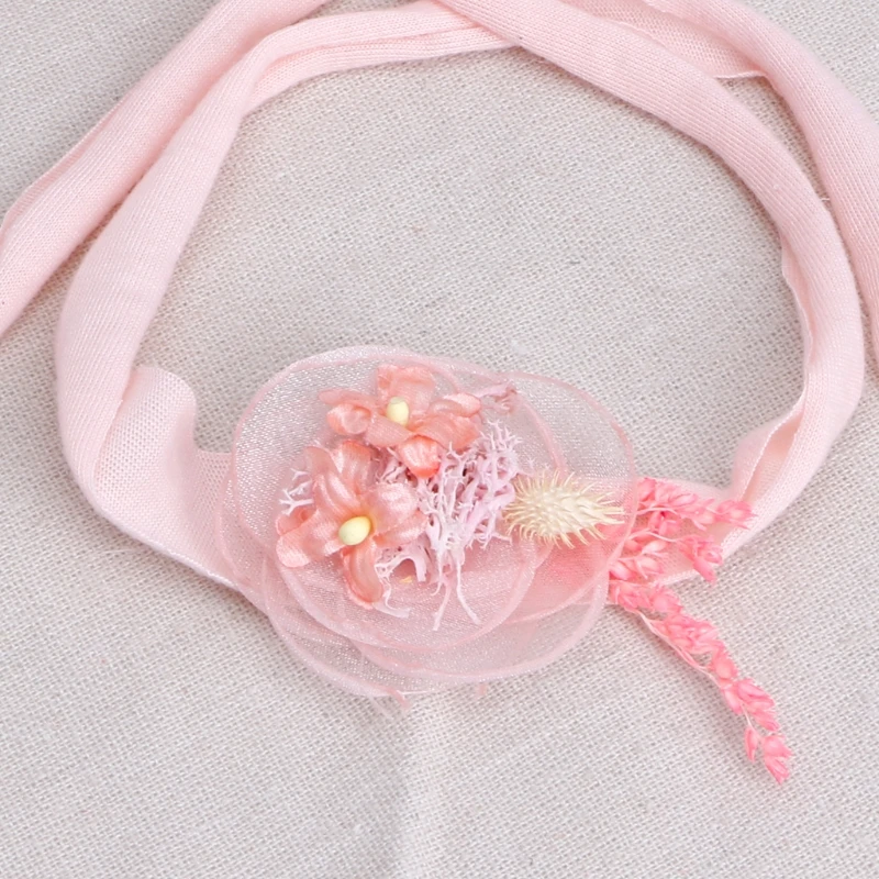 

Newborn Photography Props Flower Headband Baby Girls Handmade Tieback Headwear Headband Photography Newborn Accessories