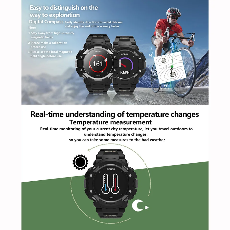 Bluetooth F7 GPS умные часы носимые устройства трекер активности 4 2 высотомер барометр