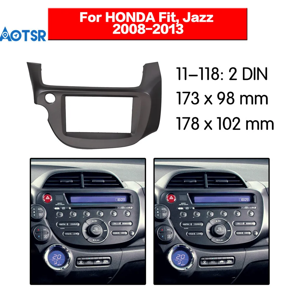 Двойной Din радио фасции Для Honda Jazz Fit 2008-2013 GPS DVD стерео CD панель установочный набор