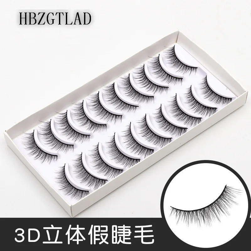 2018 Новые 10 пар 100% настоящие норковые ресницы 3D натуральные накладные 3d мягкие для