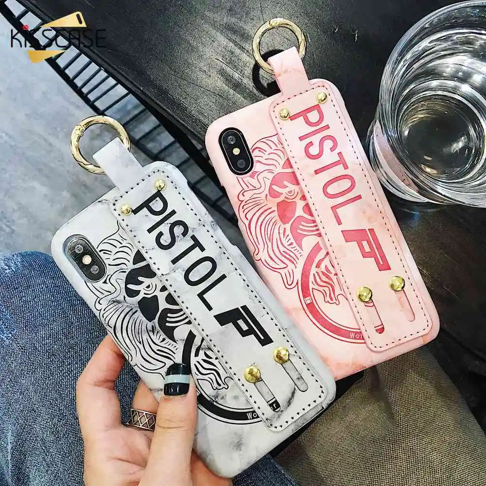 KISSCASE модный браслет-держатель чехол для телефона iPhone 7 6S 8 XR XS MAX X с животным