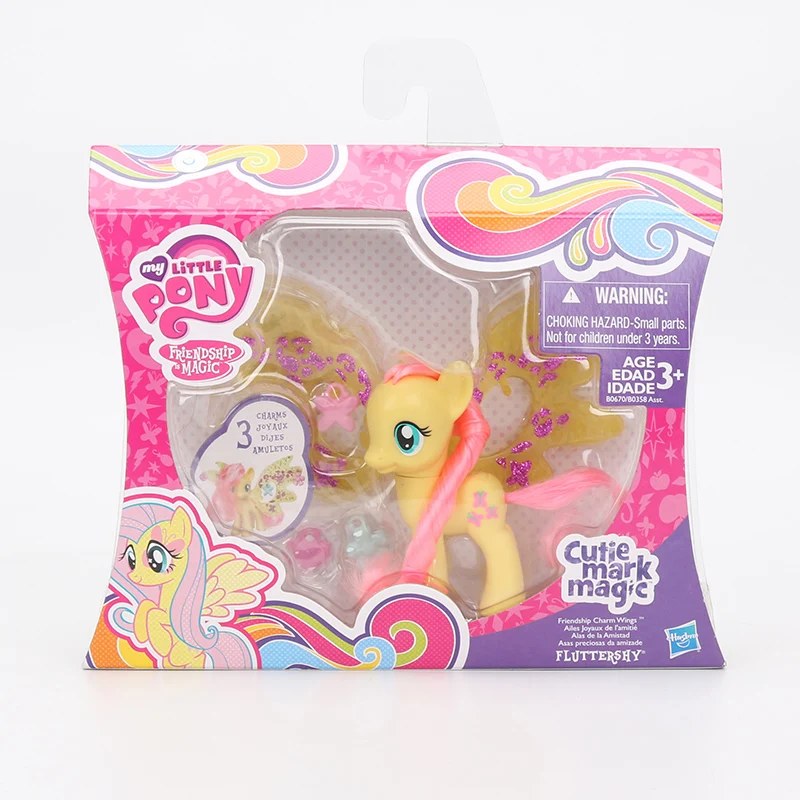 Игрушки My Little Pony Cutie Mark Magic Friendship Charm Wings Fluttershy Honey Rays Фигурки Коллекционная модель |