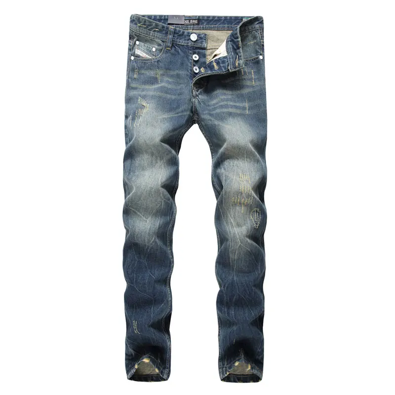 Джинсы с принтом Dsel джинсы из хлопка для мужчин 9003-A 2019 | Мужская одежда