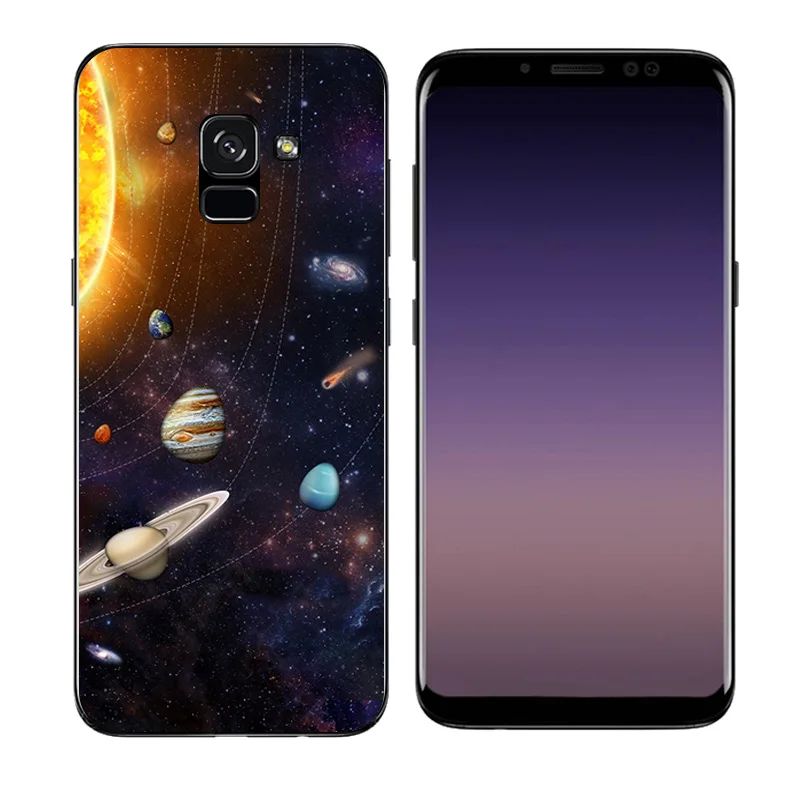 Мягкий силиконовый чехол для Samsung A8 + Plus 2018 Const с принтом тонкий из ТПУ Galaxy A730F