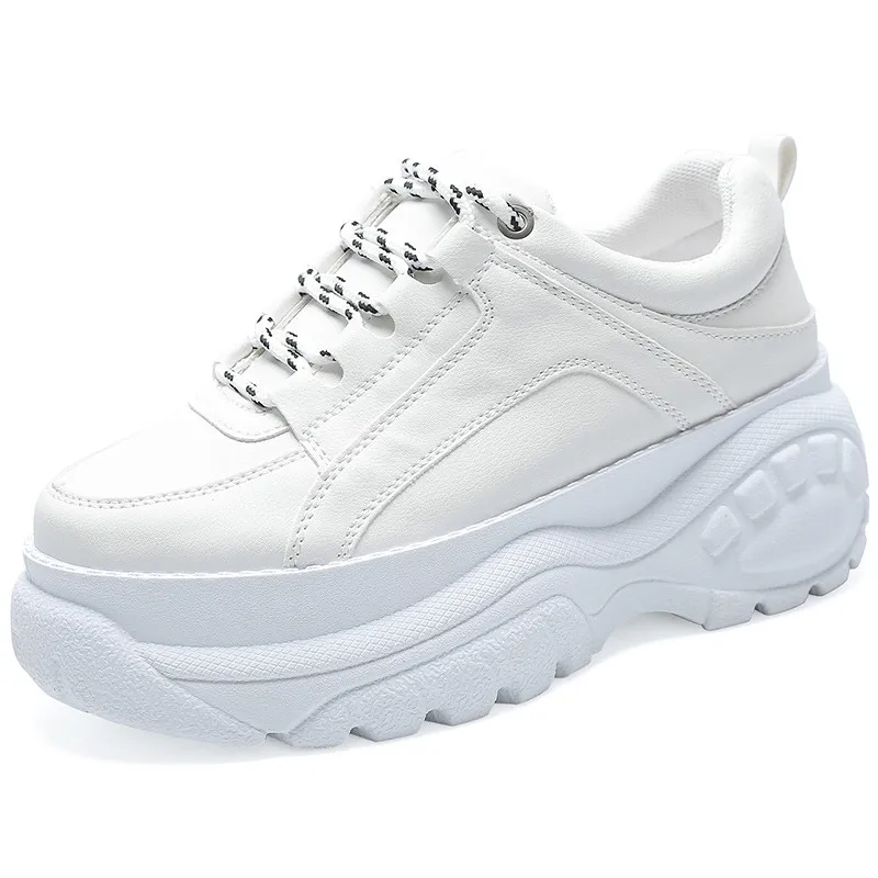 MEMUNIA/размеры 36-41; новые туфли на плоской платформе; туфли на плоской подошве на шнуровке с круглым носком; обувь на толстой подошве, увеличивающая рост; повседневные женские кроссовки;