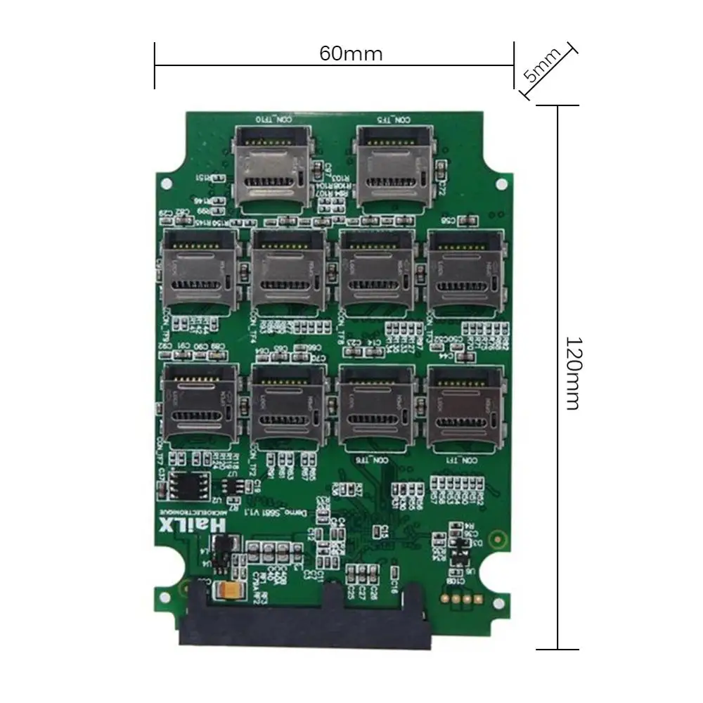 Яупин SD на Sata карта адаптер Новый 10 x Micro TF памяти SATA SSD + RAID жесткий диск карта 