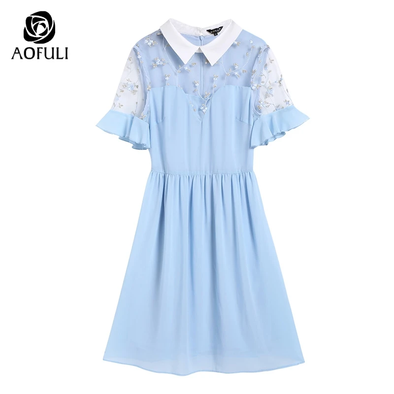 AOFULI S-XXXXL 5XL сексуальное летнее праздничное платье большого размера с