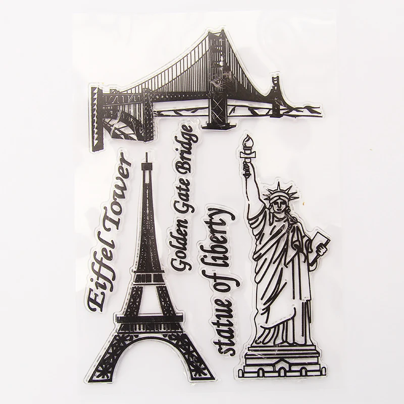 Винтажный прозрачный силиконовый штамп для скрапбукинга статуя свободы сделай