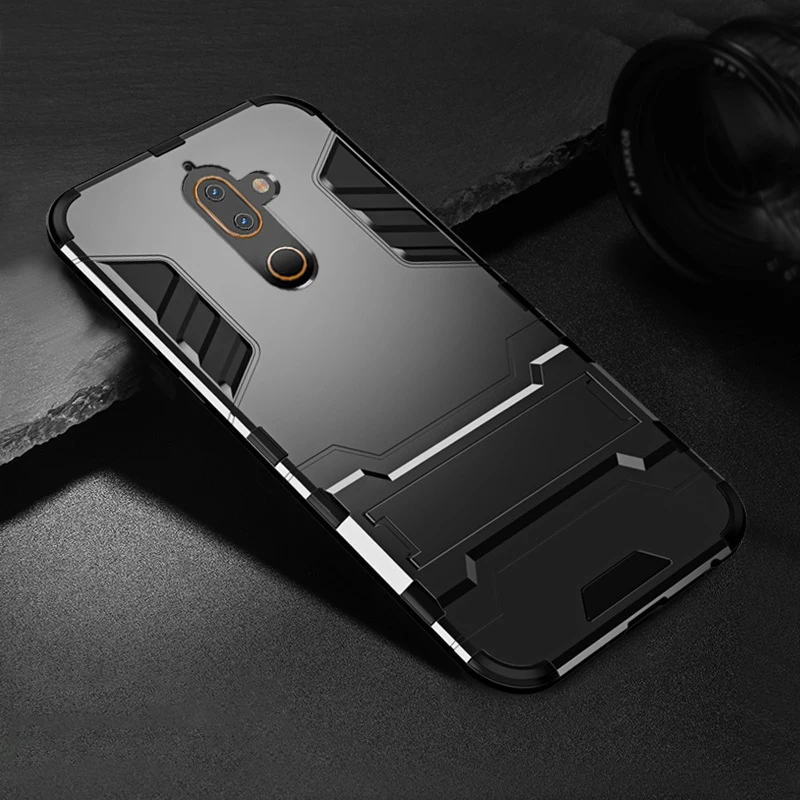 Чехол для Nokia 7 Plus 6 чехол s для Nokia 6, 5, 7, 8, 2 3 1 чехол в виде брони Гибридный Твердые чехлы на заднюю панель для Nokia 6,1 7,1 плюс X6 2,1