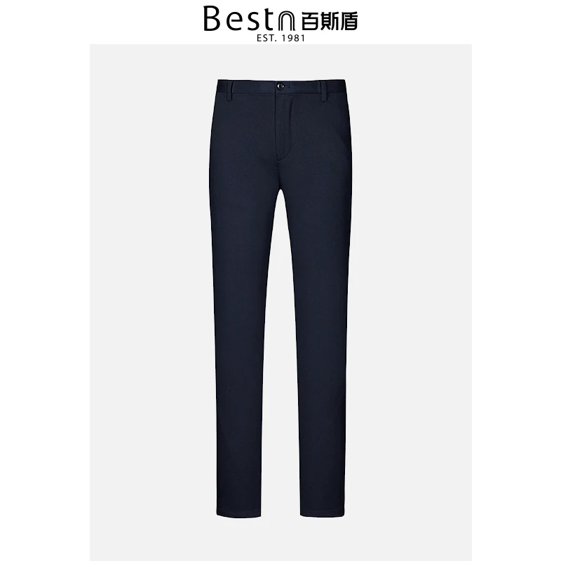 Bestn 2019 весенне-летние мужские деловые прямые однотонные облегающие штаны с