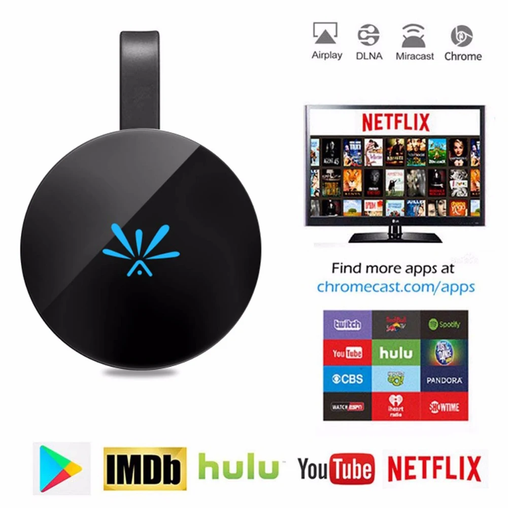 Media Streamer For Phone Mini 2.4G Digital Airplay Adapter Wireless WiFi Video Display Dongle HD G6 Receiver TV Stick |