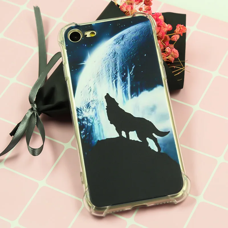 Caseriver противоударный чехол для iPhone 6 S 7 8 Plus X силиконовый из ТПУ с изображением