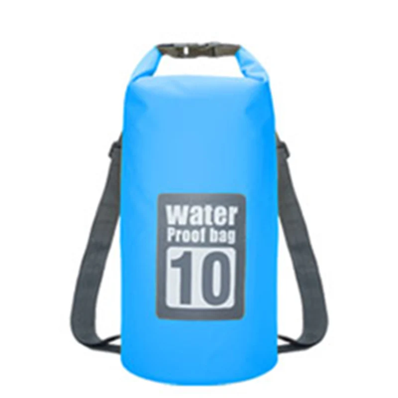 10L Blue 5L/10L/15L/20L/30L водонепроницаемые сумки сухой мешок водостойкий рюкзак из пвх спортивная сумка рафтинг рюкзаки для плавания непроницаемая сухая сумка - Цвет: 10L Blue