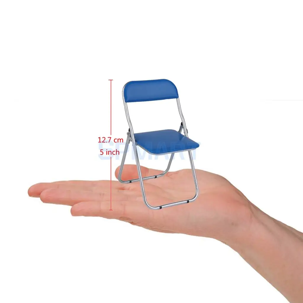 MagiDeal Folding Chair for 1/6 12'' Soldiers Action Figure Dolls Acc Dollhouse Garden Furniture Decor Model Toy 3Colors |