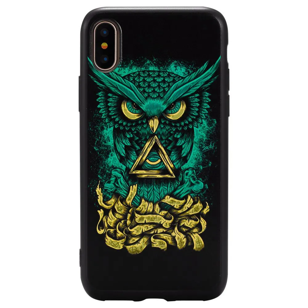 3D рельефный чехол для Apple iPhone X i PhoneX 5 8 '' мягкий ТПУ мобильного телефона Phone
