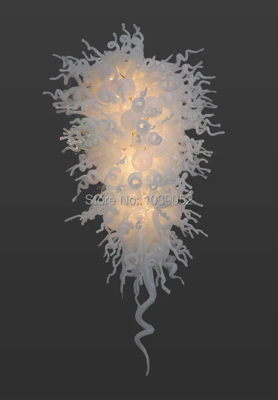 

Free Shipping 2015 New Fashionable White Lamp Hand Blown Art Glass Chandelier